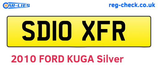 SD10XFR are the vehicle registration plates.