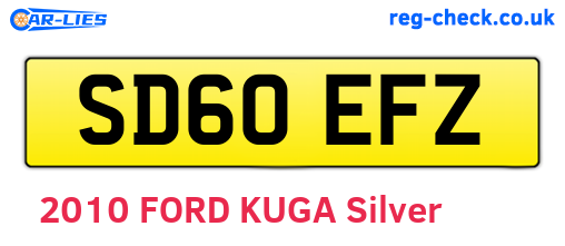 SD60EFZ are the vehicle registration plates.