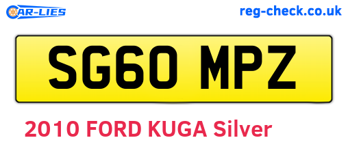 SG60MPZ are the vehicle registration plates.