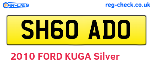 SH60ADO are the vehicle registration plates.