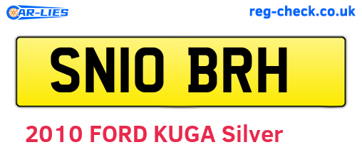 SN10BRH are the vehicle registration plates.