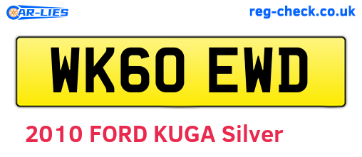 WK60EWD are the vehicle registration plates.
