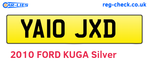 YA10JXD are the vehicle registration plates.