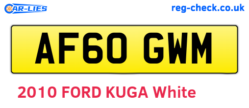 AF60GWM are the vehicle registration plates.