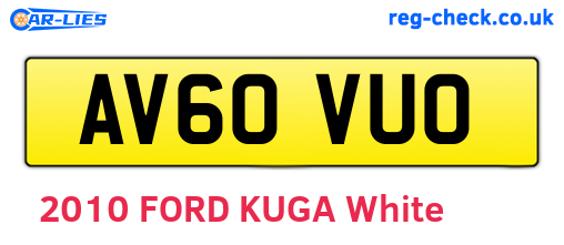 AV60VUO are the vehicle registration plates.