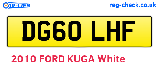 DG60LHF are the vehicle registration plates.