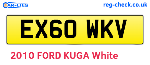 EX60WKV are the vehicle registration plates.