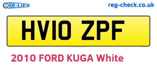 HV10ZPF are the vehicle registration plates.