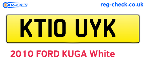 KT10UYK are the vehicle registration plates.