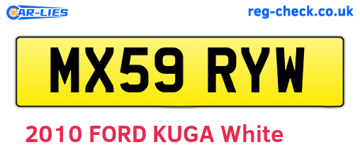 MX59RYW are the vehicle registration plates.