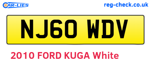 NJ60WDV are the vehicle registration plates.