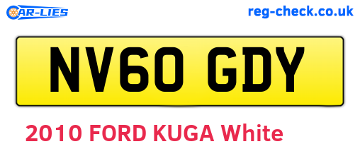 NV60GDY are the vehicle registration plates.