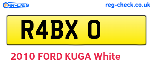 R4BXO are the vehicle registration plates.