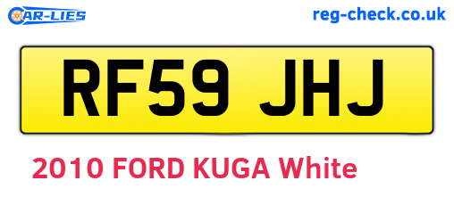 RF59JHJ are the vehicle registration plates.