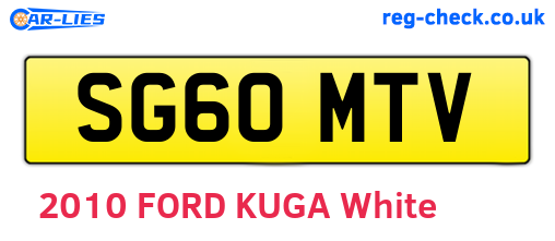 SG60MTV are the vehicle registration plates.