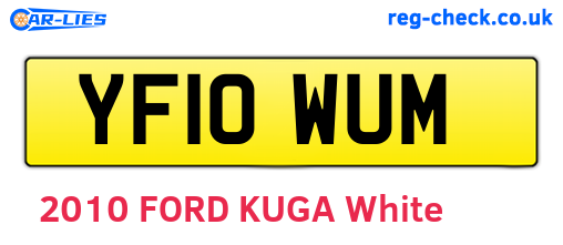 YF10WUM are the vehicle registration plates.