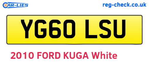 YG60LSU are the vehicle registration plates.