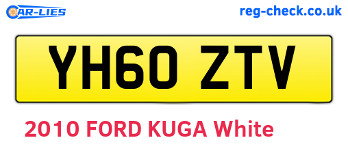 YH60ZTV are the vehicle registration plates.