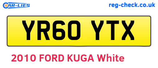 YR60YTX are the vehicle registration plates.