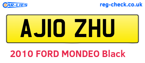 AJ10ZHU are the vehicle registration plates.