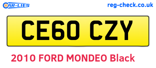 CE60CZY are the vehicle registration plates.