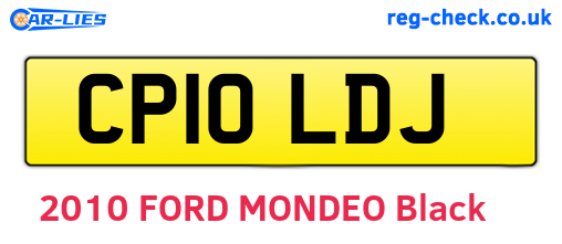 CP10LDJ are the vehicle registration plates.