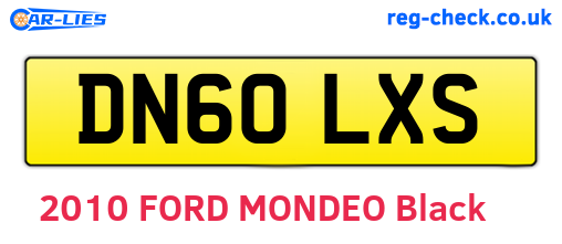 DN60LXS are the vehicle registration plates.