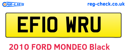 EF10WRU are the vehicle registration plates.