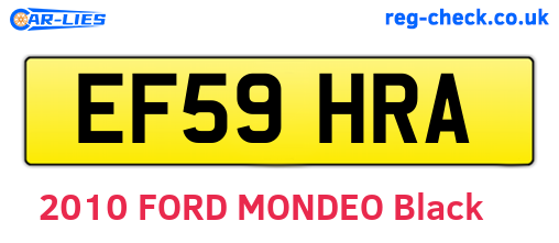 EF59HRA are the vehicle registration plates.