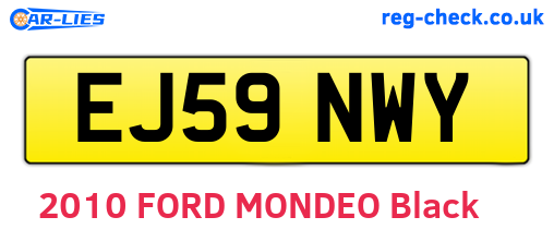 EJ59NWY are the vehicle registration plates.