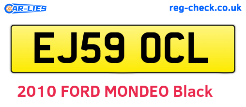 EJ59OCL are the vehicle registration plates.