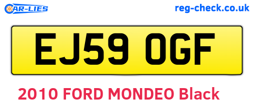 EJ59OGF are the vehicle registration plates.