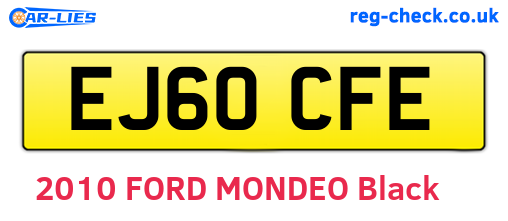 EJ60CFE are the vehicle registration plates.