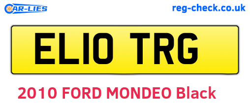 EL10TRG are the vehicle registration plates.