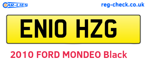 EN10HZG are the vehicle registration plates.
