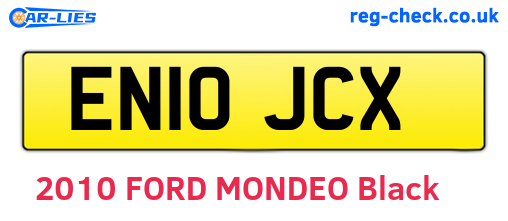 EN10JCX are the vehicle registration plates.