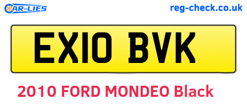 EX10BVK are the vehicle registration plates.