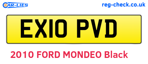 EX10PVD are the vehicle registration plates.