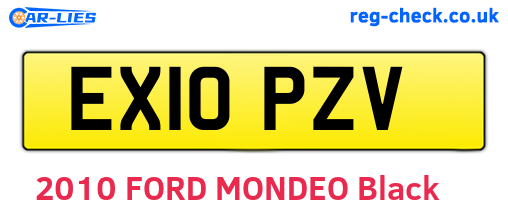 EX10PZV are the vehicle registration plates.