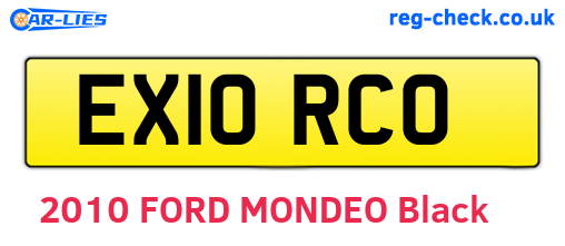 EX10RCO are the vehicle registration plates.