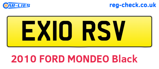 EX10RSV are the vehicle registration plates.