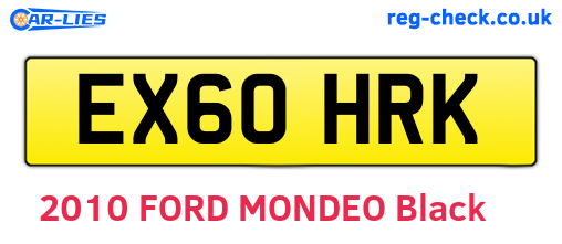 EX60HRK are the vehicle registration plates.