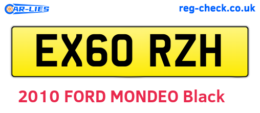 EX60RZH are the vehicle registration plates.