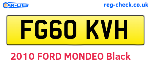 FG60KVH are the vehicle registration plates.