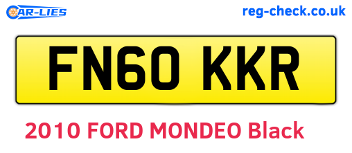 FN60KKR are the vehicle registration plates.