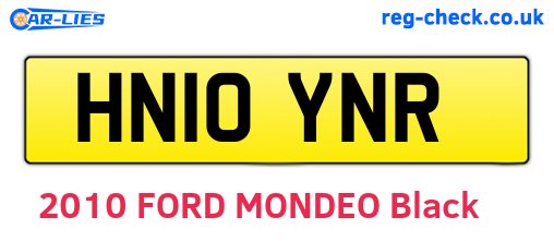 HN10YNR are the vehicle registration plates.