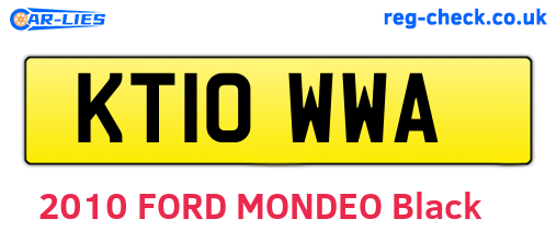 KT10WWA are the vehicle registration plates.
