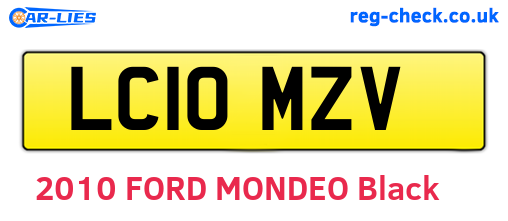 LC10MZV are the vehicle registration plates.