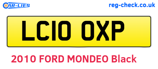 LC10OXP are the vehicle registration plates.
