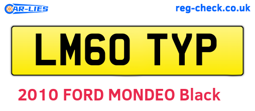 LM60TYP are the vehicle registration plates.